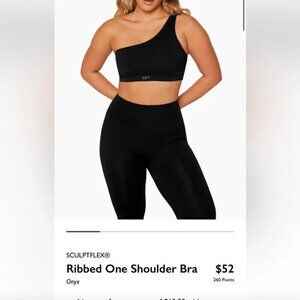 Set Active Sculptflex Ribbed One Shoulder Bra